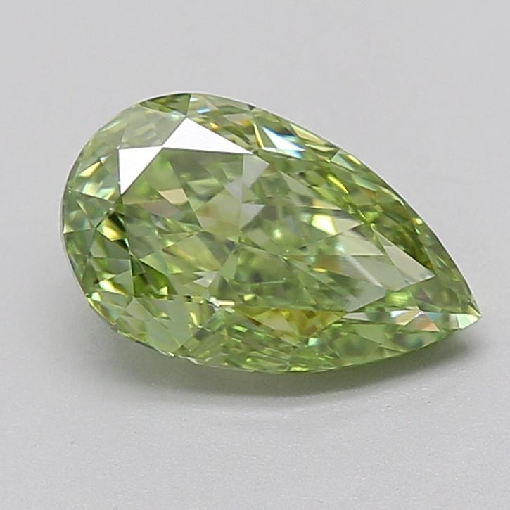1.54 Ct. Fancy Vivid  Green Pear Lab Grown Diamond