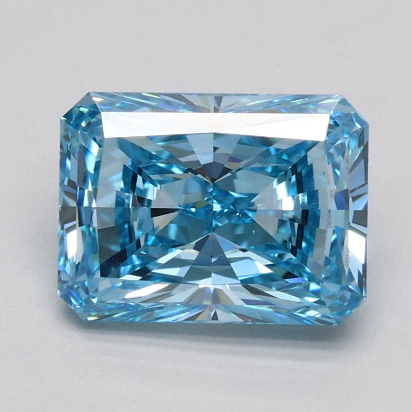 1.64 Ct. Fancy Vivid Blue Radiant Lab Grown Diamond