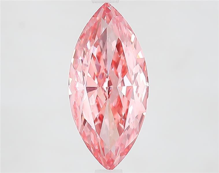 2.47 Ct. Fancy Vivid Pink Marquise Lab Grown Diamond