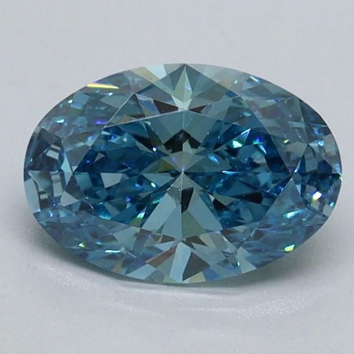 1.05 Ct. Fancy Vivid Blue Oval Lab Grown Diamond