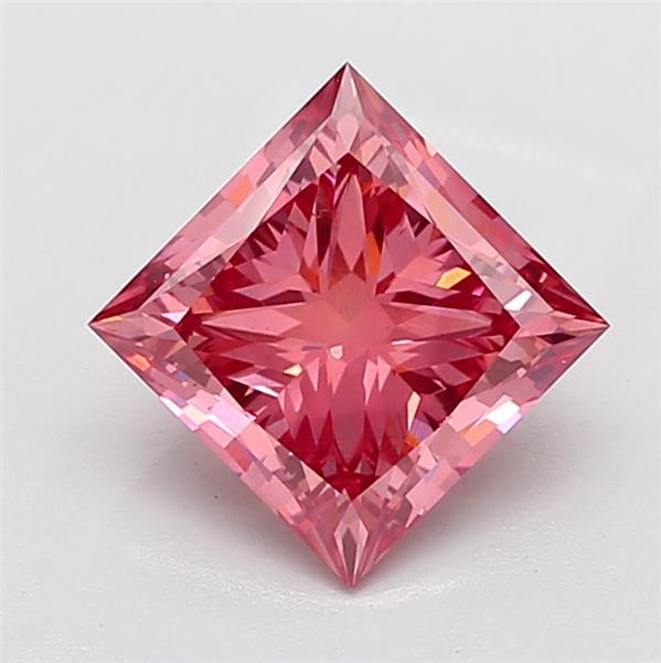 3.53 Ct. Fancy Vivid Pink Princess Lab Grown Diamond