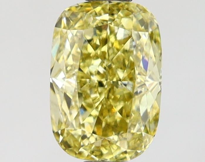 1.04 Ct. Fancy Intense Yellow Cushion Lab Grown Diamond
