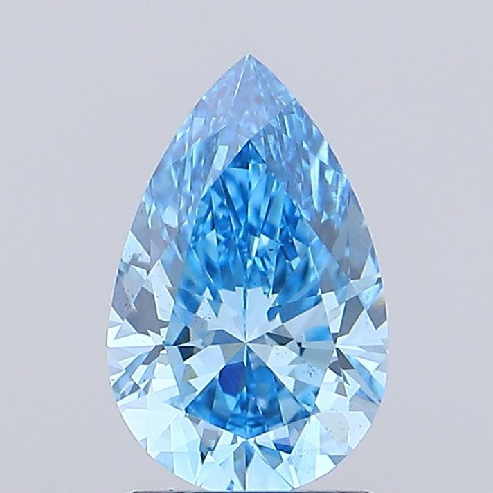 1.51 Ct. Fancy Vivid Blue Pear Lab Grown Diamond
