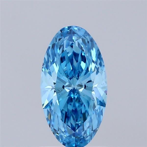 1.01 Ct. Fancy Vivid Blue Oval Lab Grown Diamond