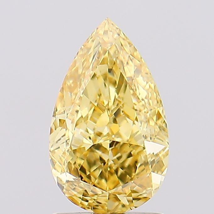 1.61 Ct. Fancy Vivid Yellow Pear Lab Grown Diamond