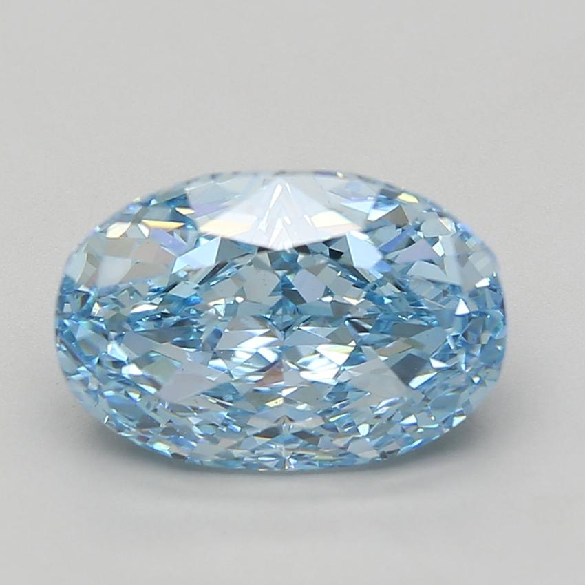 5.06 Ct. Fancy Vivid Blue Oval Lab Grown Diamond