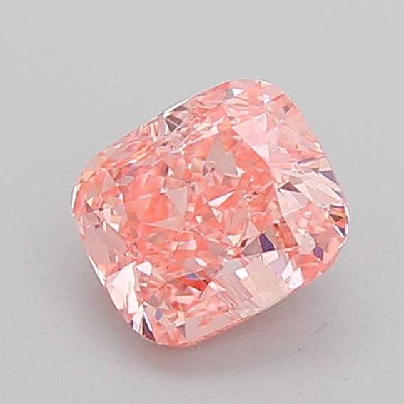 1.39 Ct. Fancy Vivid Pink Cushion Lab Grown Diamond