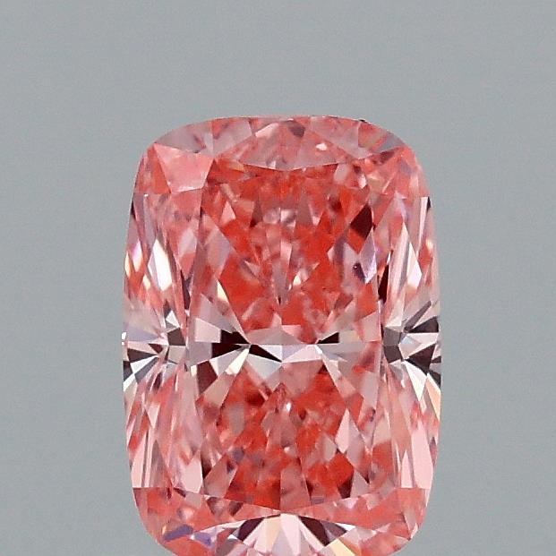 0.93 Ct. Fancy Vivid Pink Cushion Lab Grown Diamond