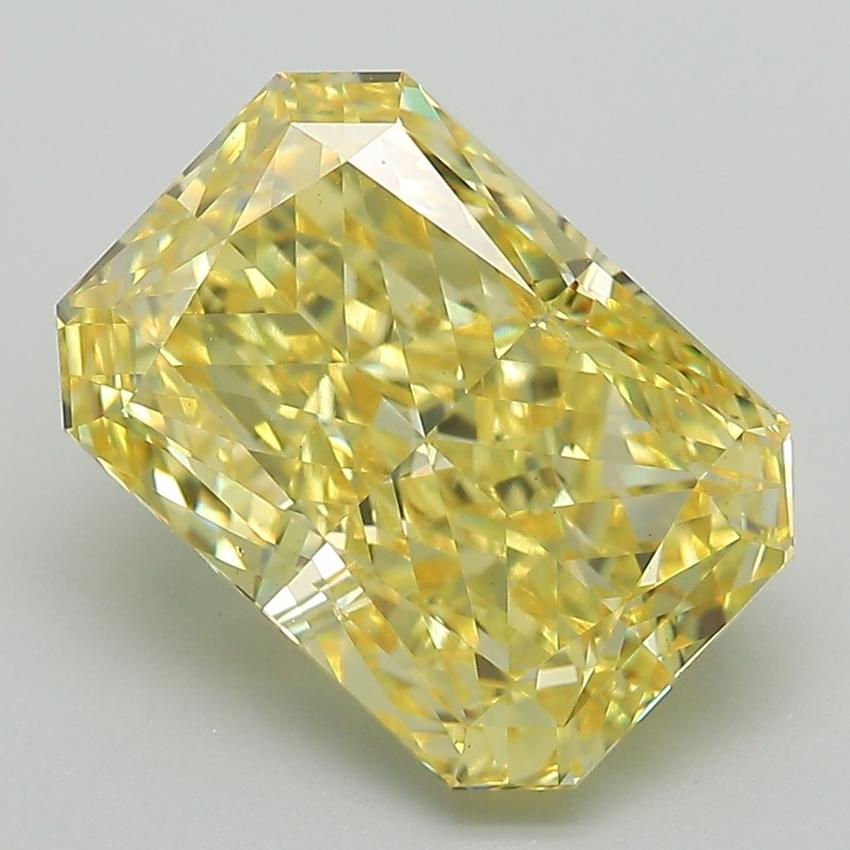 4.54 Ct. Fancy Vivid Yellow Radiant Lab Grown Diamond
