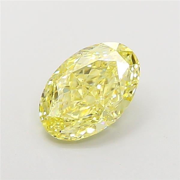 1.53 Ct. Fancy Intense Yellow Oval Lab Grown Diamond