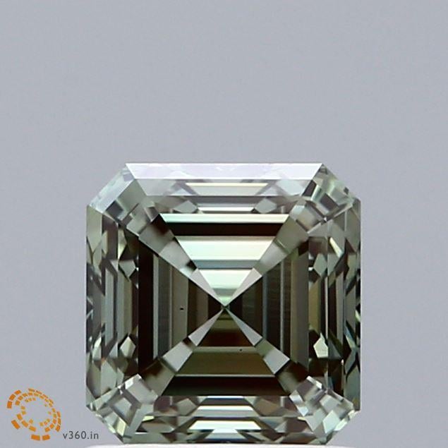 1.36 Ct. Fancy Intense Green Asscher Lab Grown Diamond