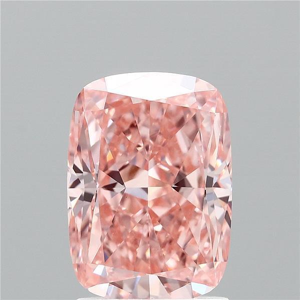 2.04 Ct. Fancy Vivid Pink Cushion Lab Grown Diamond