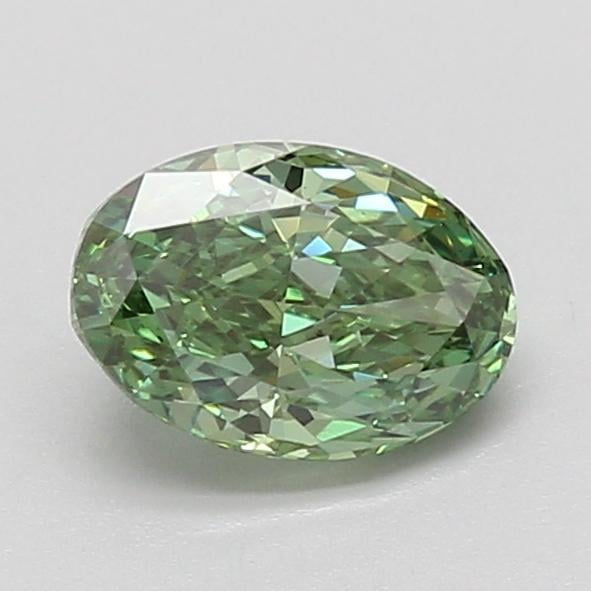 1.08 Ct. Fancy Vivid Green Oval Lab Grown Diamond