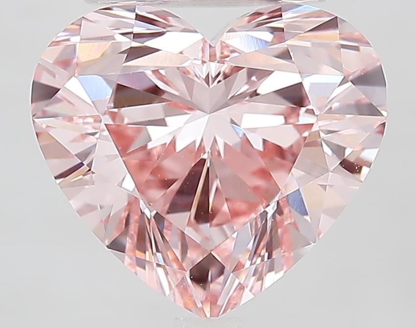 4.40 Ct. Fancy Intense Pink Heart Lab Grown Diamond