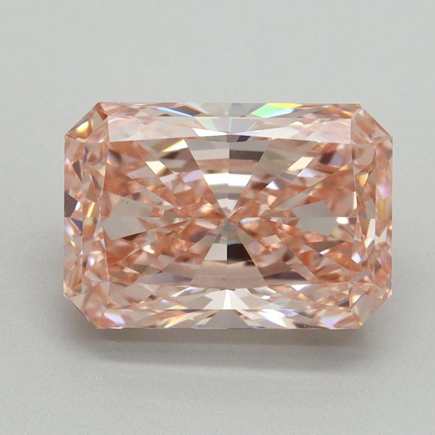 3.09 Ct. Fancy Intense Pink Radiant Lab Grown Diamond