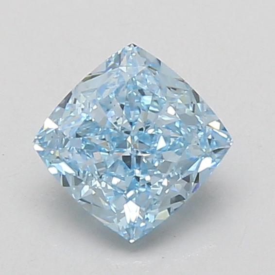 1.10 Ct. Fancy Vivid Blue Cushion Lab Grown Diamond
