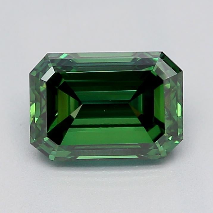 1.01 Ct. Fancy Vivid  Green Emerald Lab Grown Diamond