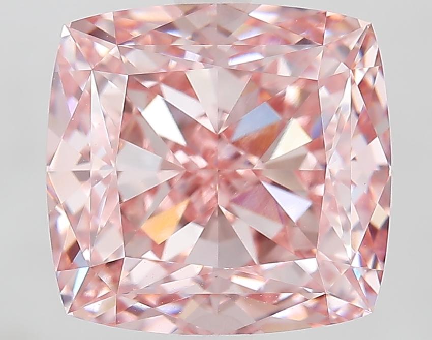 4.61 Ct. Fancy Vivid Pink Cushion Lab Grown Diamond