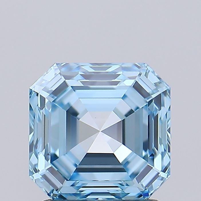 1.59 Ct. Fancy Vivid Blue Asscher Lab Grown Diamond