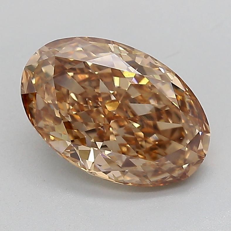 2.56 Ct. Fancy Light  Brown Oval Lab Grown Diamond