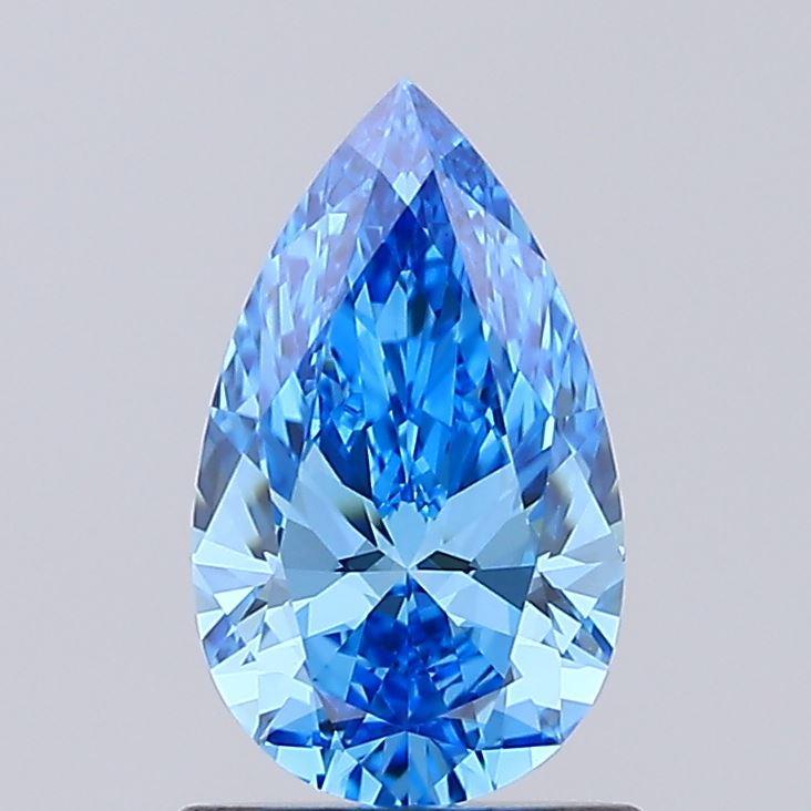 1.00 Ct. Fancy Vivid Blue Pear Lab Grown Diamond