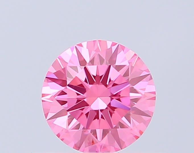 0.55 Ct. Fancy Vivid Pink Round Lab Grown Diamond