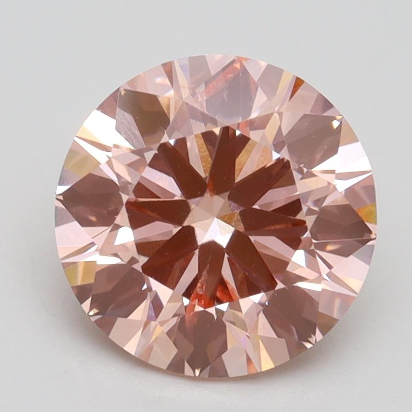 2.56 Ct. Fancy Intense Pink Round Lab Grown Diamond