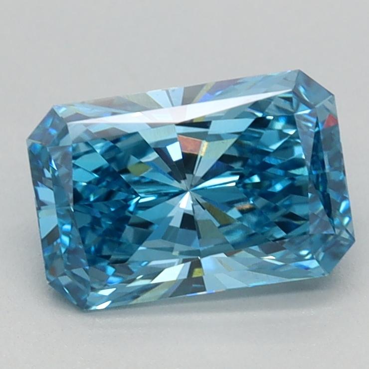 1.07 Ct. Fancy Vivid Blue Radiant Lab Grown Diamond