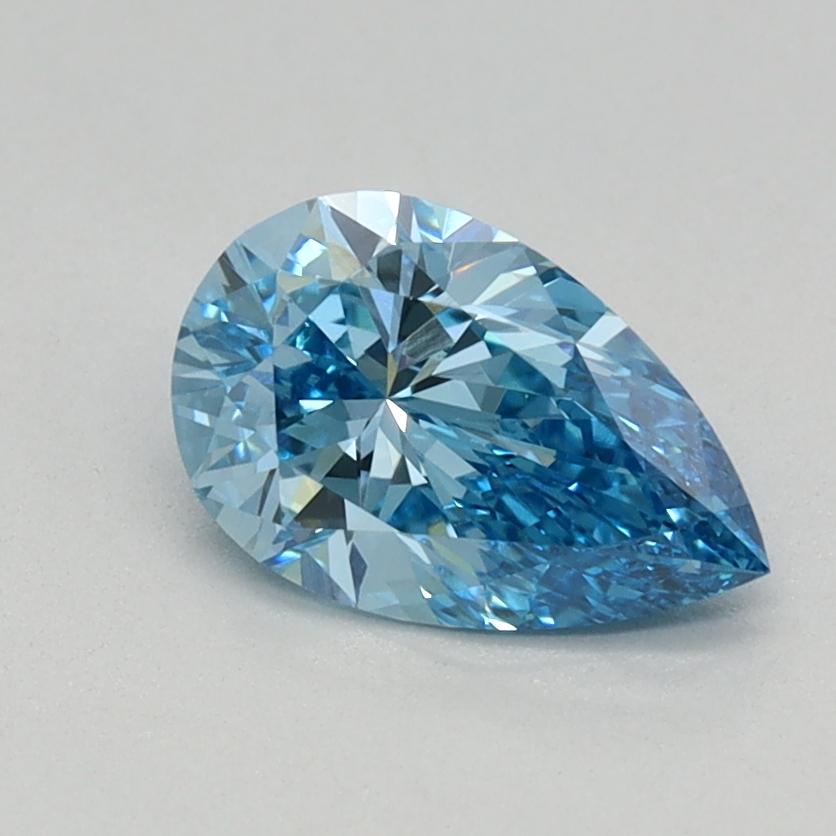 0.65 Ct. Fancy Vivid Blue Pear Lab Grown Diamond