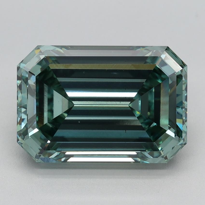 3.73 Ct. Fancy Green Intense Emerald Lab Grown Diamond