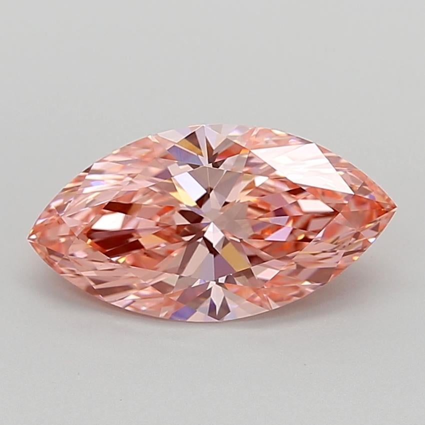 2.61 Ct. Fancy Vivid  Pink Marquise Lab Grown Diamond