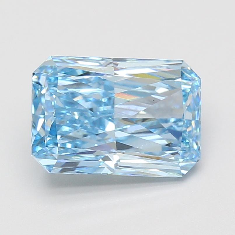 3.02 Ct. Fancy Vivid Blue Radiant Lab Grown Diamond