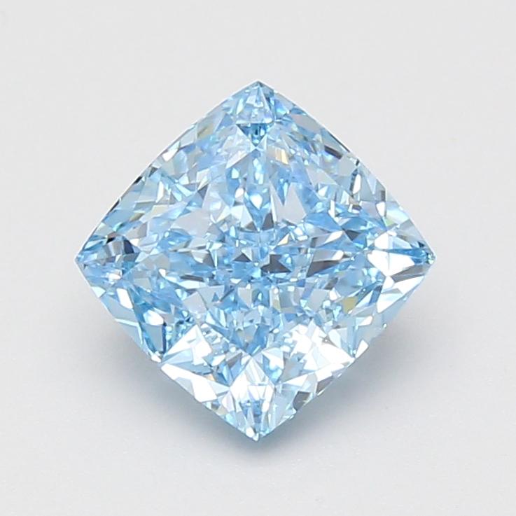 2.09 Ct. Fancy Vivid Blue Cushion Lab Grown Diamond