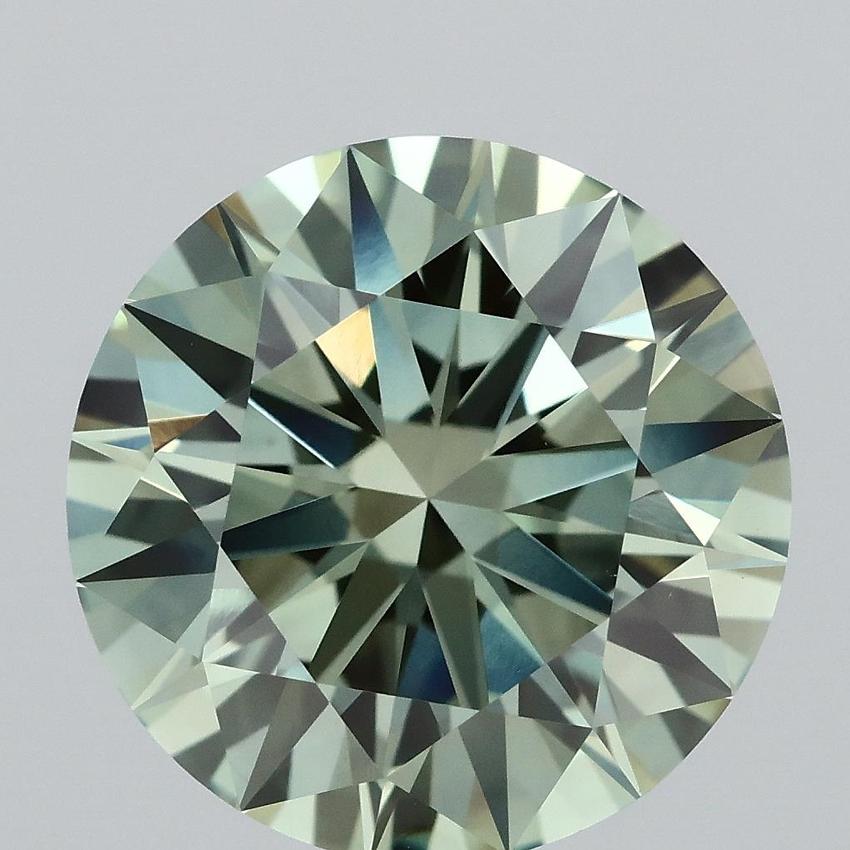 3.21 Ct. Fancy Vivid Green Round Lab Grown Diamond