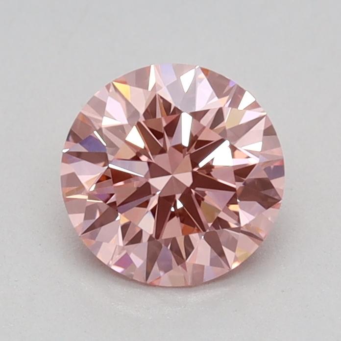 0.58 Ct. Fancy Vivid Pink Round Lab Grown Diamond