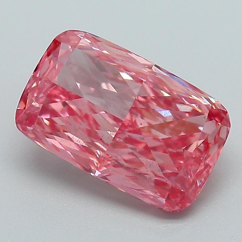 3.24 Ct. Fancy Intense Pink Cushion Lab Grown Diamond