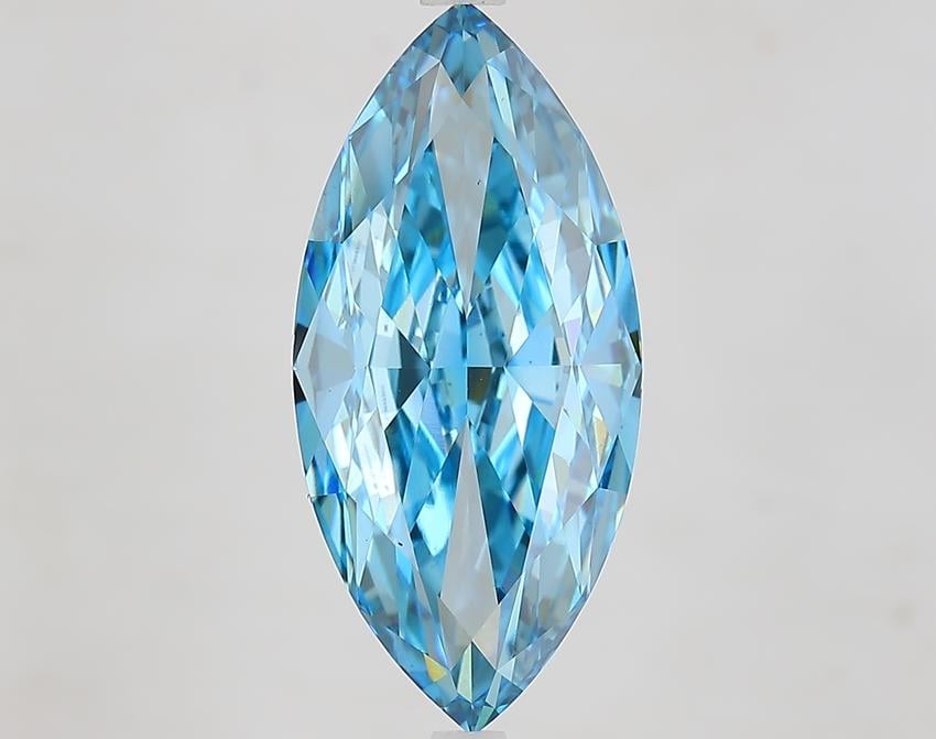 6.31 Ct. Fancy Vivid Blue Marquise Lab Grown Diamond