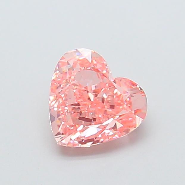 1.10 Ct. Fancy Vivid  Pink Heart Lab Grown Diamond