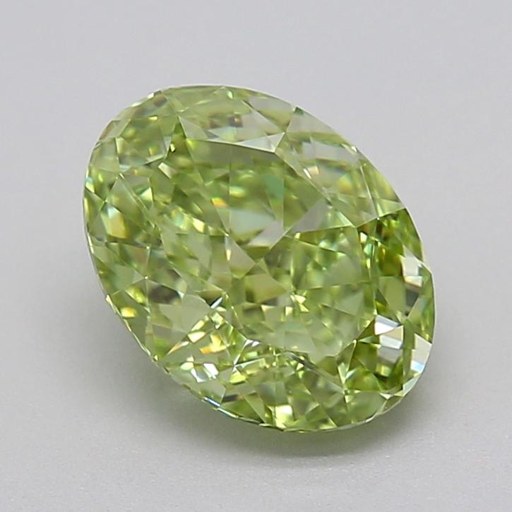 2.00 Ct. Fancy Vivid  Green Oval Lab Grown Diamond