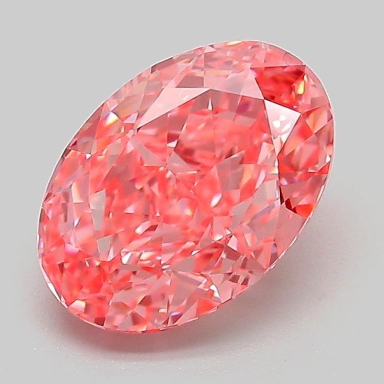 2.07 Ct. Fancy Vivid Pink Oval Lab Grown Diamond