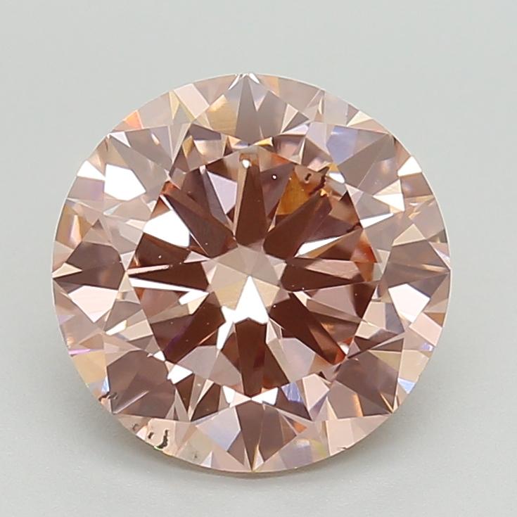 3.01 Ct. Fancy Intense Pink Round Lab Grown Diamond