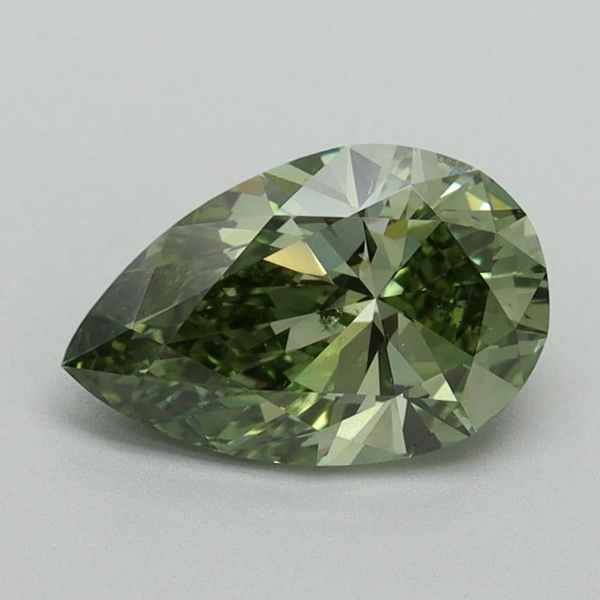 1.50 Ct. Fancy Vivid Green Pear Lab Grown Diamond