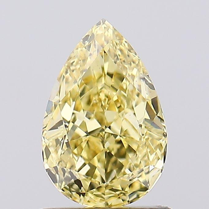 1.01 Ct. Fancy Vivid  Yellow Pear Lab Grown Diamond
