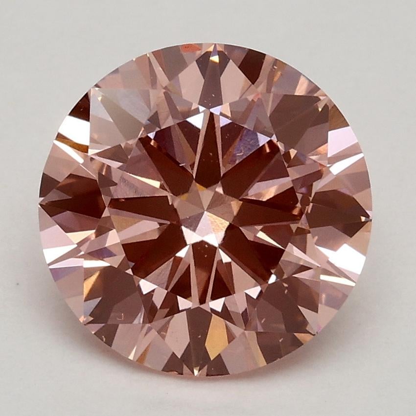 2.11 Ct. Fancy Intense Pink Round Lab Grown Diamond