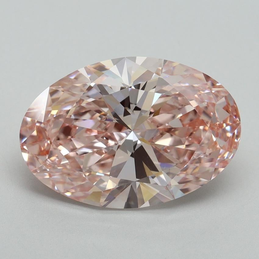 5.11 Ct. Fancy Intense Pink Oval Lab Grown Diamond