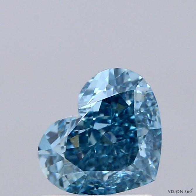 1.46 Ct. Fancy Vivid Blue Heart Lab Grown Diamond