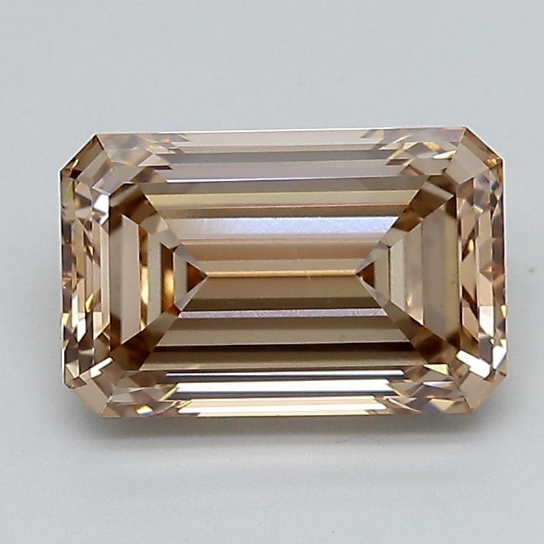 3.03 Ct. Light  Brown Emerald Lab Grown Diamond