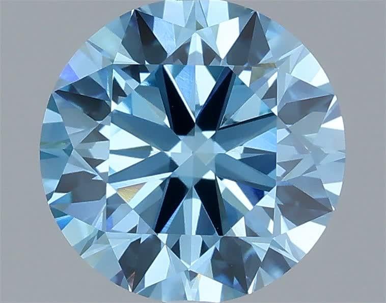 2.00 Ct. Fancy Vivid Blue Round Lab Grown Diamond