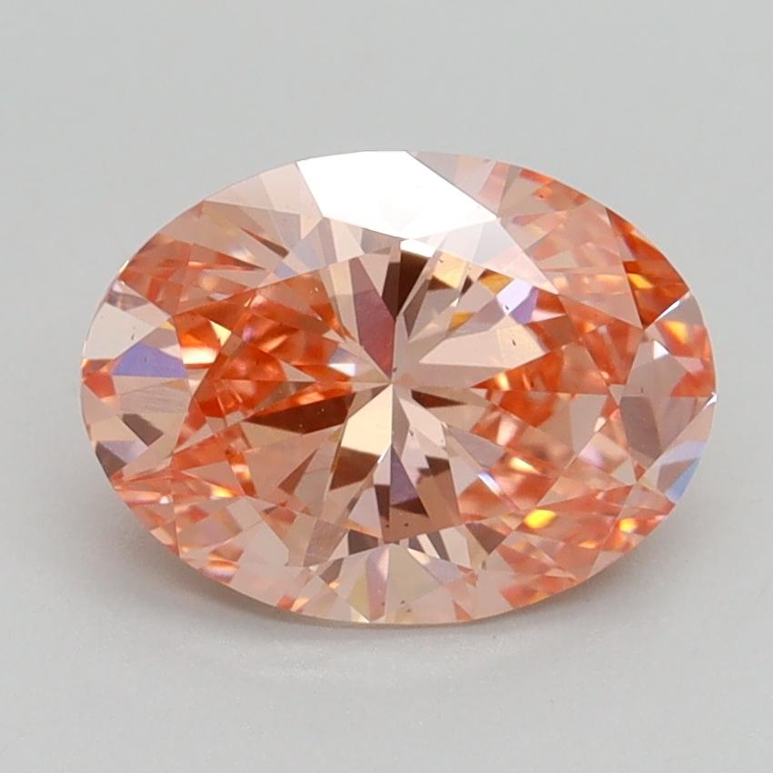 1.75 Ct. Fancy Intense Pink Oval Lab Grown Diamond
