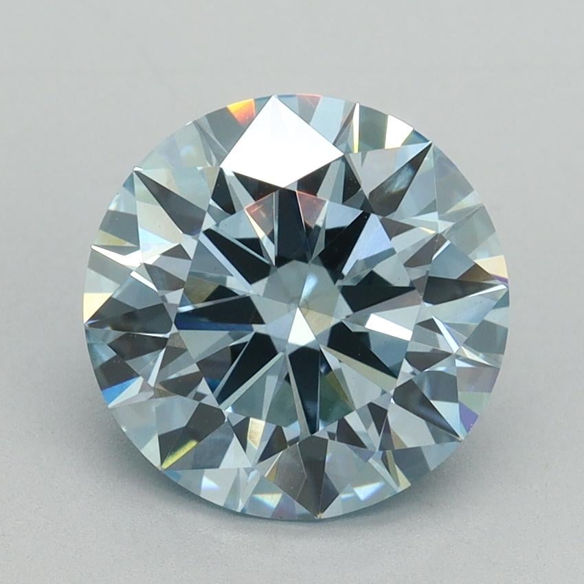 3.06 Ct. Fancy Intense Blue Round Lab Grown Diamond